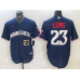 Men's Minnesota Twins #23 Royce Lewis Number 2023 Navy Blue Cool Base Stitched Jerseys