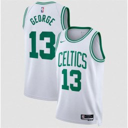 Men's Boston Celtics #13 Paul George White 2026 Association Edition Stitched Basketball Jersey Men's Boston Celtics #13 Paul George White 2026 Association Edition Stitched Basketball Jersey