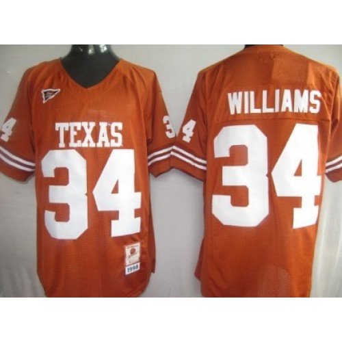 Texas Longhorns #34 Williams Orange Jersey