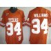 Texas Longhorns #34 Williams Orange Jersey