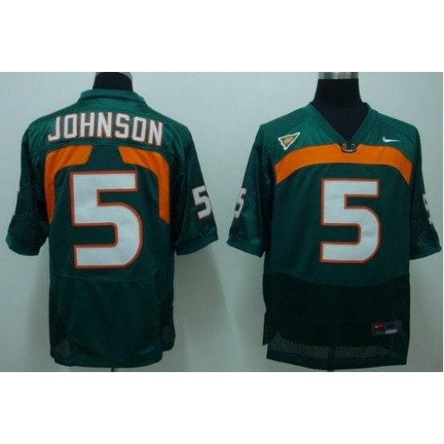 Miami Hurricanes #5 Johnson Green Jersey