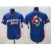 Men's Puerto Rico Baseball Blue 2026 World Baseball Classic Big Logo Road Stadium Stitched Jersey