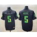 Men's Oregon Ducks #5 Dakorien Moore Black F.U.S.E. Vapor Limited Stitched Football Jersey