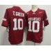 Men's Arkansas Razorbacks #10 TAYLEN GREEN Red 2025 F.U.S.E. Vapor Limited Stitched Football Jersey