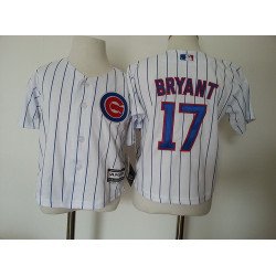 Toddler Chicago Cubs #17 Kris Bryant White Home MLB Majestic Baseball Jersey