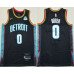 Men's Detroit Pistons #0 Jalen Duren Black 2025 City Sponsor Swingman Jersey