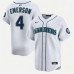 Men's Seattle Mariners #4 Colt Emerson White Cool Base Stitched Baseball Jersey