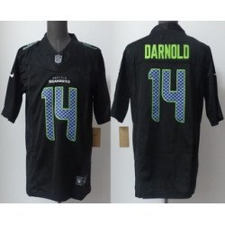 Men's Seattle Seahawks #14 Sam Darnold Limited Black Fashion FUSE Vapor Jersey