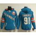 New York Islanders #91 John Tavares Baby Blue Women's Old Time Heidi NHL Hoodie
