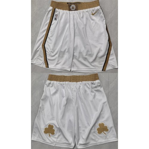Men's Boston Celtics City Edution White Shorts (Run Small)