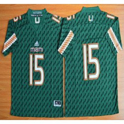 Miami Hurricanes #15 Brad Kaaya Green 2015 College Football Jersey