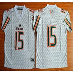 Miami Hurricanes #15 Brad Kaaya White 2015 College Football Jersey