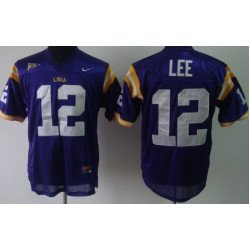 LSU Tigers #12 Jarrett Lee Purple Jersey