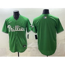 Men's Philadelphia Phillies Blank Green Limited Stitched Jersey