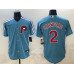 Men's Philadelphia Phillies #2 Justin Crawford Blue Cool Base Stitched Jersey