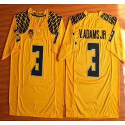 Oregon Duck #3 Vernon Adams Jr Yellow College Football Nike Limited Jersey