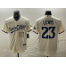 Men's Minnesota Twins #23 Royce Lewis Number Cream Cool Base Stitched Baseball Jerseys