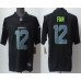 Men's Seattle Seahawks #12 Fan Limited Black Fashion FUSE Vapor Jersey