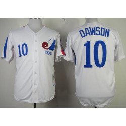 Montreal Expos #10 Andre Dawson 1982 White Throwback Jersey