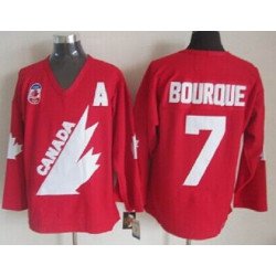 Team Canada #7 Ray Bourque 1991 Olympic Red Throwback CCM Jersey