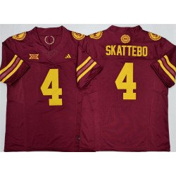 Men's Arizona State Sun Devils #4 Cam Skattebo Red 2025 F.U.S.E. Vapor Limited Stitched Jersey