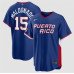 Men's Puerto Rico Baseball #15 Martín Maldonado Blue 2026 World Baseball Classic Road Stadium Stitched Jersey