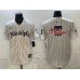 Men's Philadelphia Phillies Team Big Logo Cream Pinstripe Gothic Vapor Limited Stitched Jersey