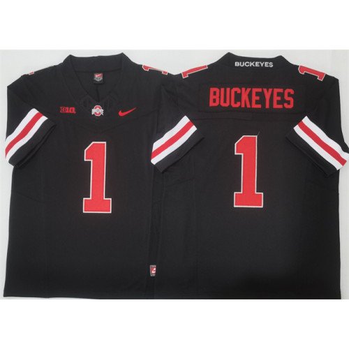 Men's Ohio State Buckeyes #1 Buckeyes Black 2025 F.U.S.E. Limited Stitched Jersey