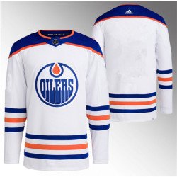 Men's Edmonton Oilers Custom White Stitched Jersey