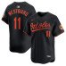 Men's Baltimore Orioles #11 Jordan Westburg Black 2025 Alternate Limited Cool Base Stitched Baseball Jersey