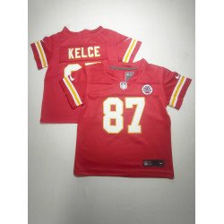 Toddlers Kansas City Chiefs #87 Travis Kelce Red Vapor Untouchable Stitched Nike Limited Jersey