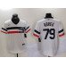 Men's Chicago White Sox #79 Jose Abreu White NEW Throwback Cool Base Nike Jersey