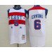 NBA 1980 All-Star Men's #6 Julius Erving White Hardwood Classics Soul Swingman Throwback Jersey