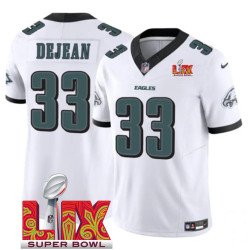 Big Size Men's Philadelphia Eagles #33 Cooper DeJean White 2025 Super Bowl LIX Patch New F.U.S.E. Vapor Untouchable Limited Stitched Football Jersey