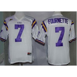 LSU Tigers #7 Leonard Fournette White Jersey