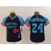 Youth Milwaukee Brewers #24 William Contreras Number Navy 2024 All Star Limited Stitched Jerseys