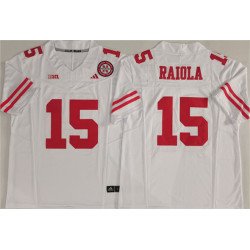 Men's Nebraska Cornhuskers #15 Dylan Raiola White F.U.S.E. With Patch Vapor Limited Stitched Jersey