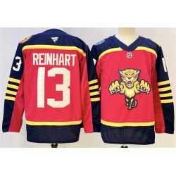 Men's Florida Panthers #13 Sam Reinhart Red 2026-2026 Winter Classic Stitched Hockey Jersey