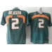 Miami Hurricanes #2 Jon Beason Green Jersey