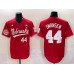 Men's Nebraska Huskers #44 Gabe Swansen Red Back 2 Back Champions Patch Vapor Premier Limited Stitched Jersey