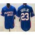 Men's Puerto Rico #23 Fernando Tatis Jr Blue 2026 World Baseball Classic Cool Base Jersey