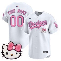 Men's Los Angeles Dodgers ACTIVE PLAYER Custom White 2025 Hello Kitty Vapor Premier Limited Stitched Baseball Jersey