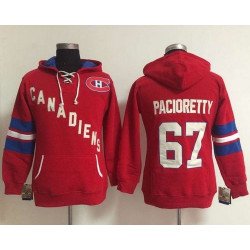 Montreal Canadiens #67 Max Pacioretty Red Women's Old Time Heidi NHL Hoodie