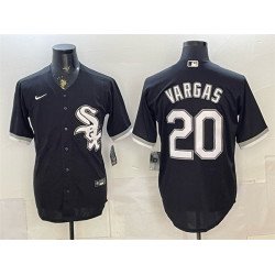 Men's Chicago White Sox #20 Miguel Vargas Black Stitched Baseball Jersey