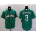 Men's Seattle Mariners #3 J.P. Crawford Aqua Cool Base Stitched jersey