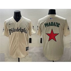 Men's Philadelphia Phillies Cream Phanatic Gothic Vapor Limited Stitched Jersey