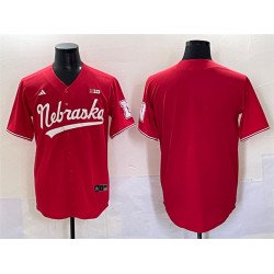 Men's Nebraska Huskers Blank Red With Patch Stitched Jersey