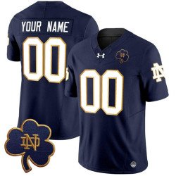Men's Notre Dame Fighting Irish Active Player Custom Navy 2025 F.U.S.E. Vapor Limited V3 Stitched Jersey