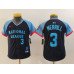 Youth San Diego Padres #3 Jackson Merrill Number Navy 2024 All Star Limited Stitched Jersey