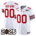 Men's Ohio State Buckeyes Active Player Custom White 2025 CFP Final Patch F.U.S.E. Vapor Limited Stitched Football Jersey